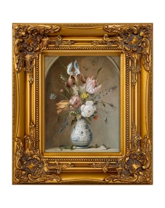 Репродукция картины цветы в вазе коричневый 34x40x5 см Object desire