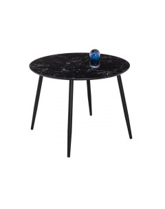 Стеклянный стол кловис черный 100x76x100 см Woodville