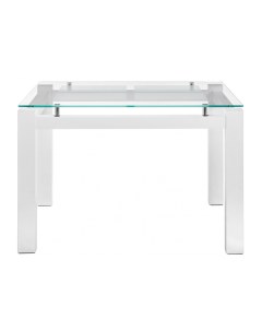 Стеклянный стол бран белый 74x76x104 см Woodville