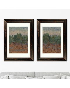 Набор из 2 х репродукций картин в раме olive grove 1889г коричневый 50x70 см Картины в квартиру