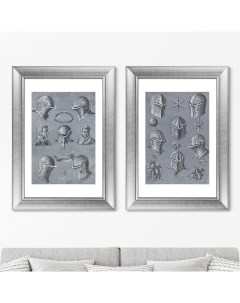 Набор из 2 х репродукций картин в раме blad met helmen 1593г серый 50x70 см Картины в квартиру