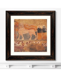 Репродукция картины в раме leon de arlanza 1210г коричневый 60x60 см Картины в квартиру