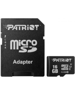 Карта памяти microSDHC Class 10 16 Гб адаптер PSF16GMCSDHC10 Patriot