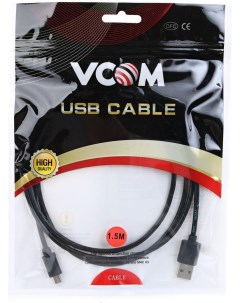 Кабель USB2 0 VUS6945 1 5M черный Vcom