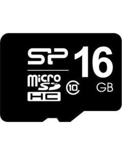 Карта памяти microSDHC Class 10 16GB SP016GBSTH010V10 Silicon power