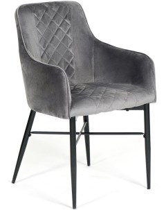 Офисное кресло FORZA mod 5175 2 металл вельвет серый черный G062 40 Tetchair