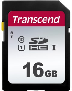 Карта памяти 16GB SDHC Class 10 UHS I U1 R95 W45MB s TS16GSDC300S Transcend