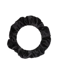 Резинка для волос 6 см сатин черная Silk Kuchenland