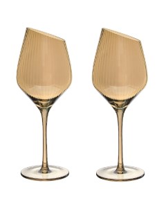 Бокал для белого вина 460 мл 2 шт стекло янтарный Charm R color Kuchenland