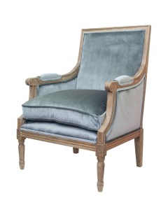 Кресло coolman grey velvet серый 68x95x67 см Mak-interior