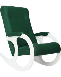 Кресло качалка 3 Bahama emerald ноги белые Бастион