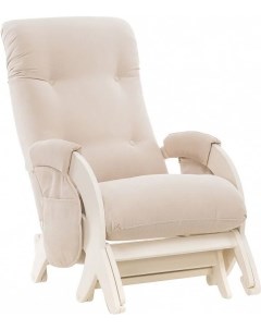 Кресло глайдер Milli Dream для кормления с карманами дуб шампань Verona Vanilla Мебель импэкс
