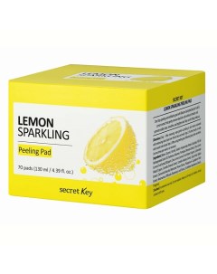 Пилинг диски для лица с экстрактом лимона Lemon Sparkling Peeling pad 70 Secret key