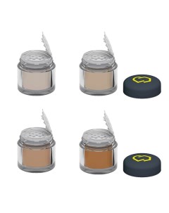 Стартовый набор мини версий минеральных пудр для лица Медовые оттенки Natinco