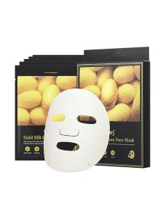 Набор антивозрастных масок для лица с протеинами кокона шелкопряда Gold Silk Cocoon Face Mask Kims