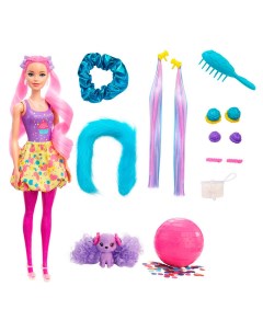 Кукла Сюрприз из серии Блеск Сменные прически Barbie HBG39 Mattel