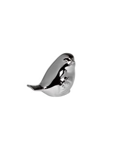 Статуэтка птичка серебряная серебристый 10x12x7 см Garda decor