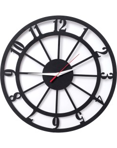 Настенные часы 40см чёрный 2002 Woodary