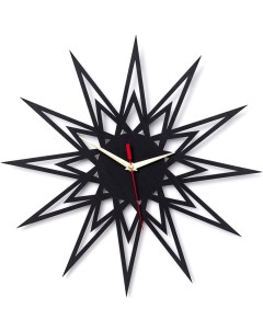 Настенные часы 40см чёрный 2022 Woodary