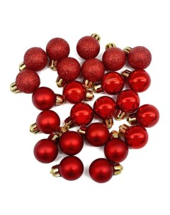 Набор шаров 24 шт 2 5 см красный N4 2524ABY Christmas touch