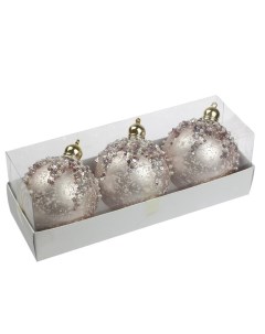 Набор шаров шампань 8см 3шт SYCB 214097 Christmas touch