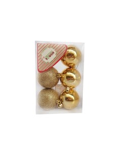 Набор шаров 6см 6шт золото N3 6006AB G Christmas touch