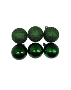 Набор шаров елочных 6 см 6 шт зеленый п п N3 6006BT Christmas touch