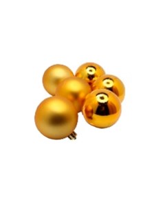 Набор шаров 6 шт 6 см золотой N3 6006AY A01C Christmas touch