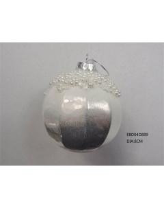 Набор шаров 8см 4шт серебро стекло арт EBD04D889 EBD04D894 Christmas touch