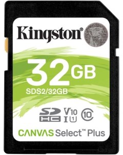 Карта памяти Canvas Select Plus SDHC 32GB Kingston