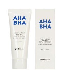Очищающая пенка для умывания с AHA BHA кислотами для проблемной кожи 100 Nextbeau