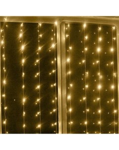 Новогодняя гирлянда Штора прозрачный провод 72 лампы 1 5х1 5м желтый 59 1 Twinkle