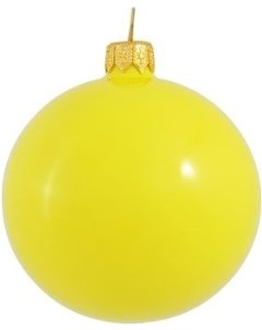 Елочная игрушка и новогоднее украшение Шар для елки д 8см эмаль желтый Orbital
