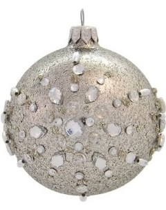 Елочная игрушка и новогоднее украшение Шар для елки д 8см серебро Orbital