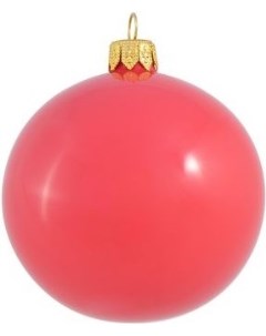 Елочная игрушка и новогоднее украшение Шар для елки д 8см эмаль темно коралловый Orbital