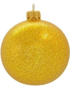 Елочная игрушка и новогоднее украшение Шар для елки д 8см глитер желтый Orbital