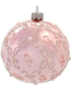 Елочная игрушка и новогоднее украшение Шар для елки д 8см Д 183 2 розовый глянец Orbital