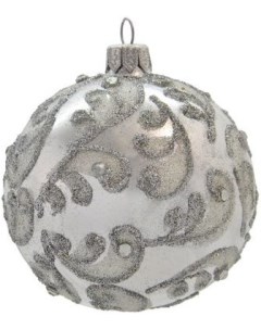 Елочная игрушка и новогоднее украшение Шар для елки д 8см Д 154 серебро глянец Orbital