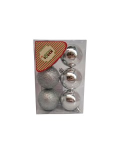 Набор шаров 6см 6шт серебро арт N3 6006AB S Christmas touch