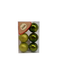 Набор шаров ёлочных N3 6006AB GN 6 шт 6 см зеленый Christmas touch