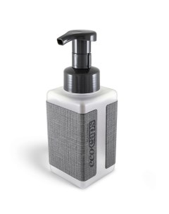 Диспенсер для жидкого мыла с наклейкой из эко кожи серый Ecocaps