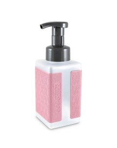 Диспенсер для жидкого мыла с наклейкой из эко кожи розовый Ecocaps