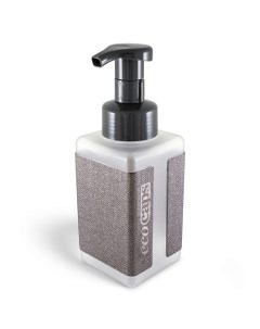 Диспенсер для жидкого мыла с наклейкой из эко кожи цвет серебро Ecocaps