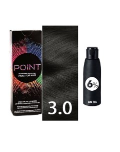 Краска для волос тон 3 0 Тёмный шатен Оксид 6 Point