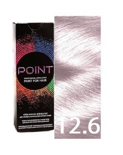 Краска для волос тон 12 6 Ультра светлый блонд светло фиолетовый Point