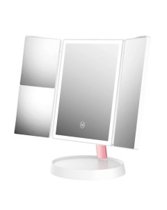 Зеркало для макияжа NV549 с трёхцветной подсветкой и увеличением Jordan&judy