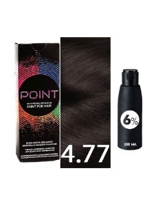 Краска для волос тон 4 77 Шатен коричневый интенсивный Оксид 6 Point
