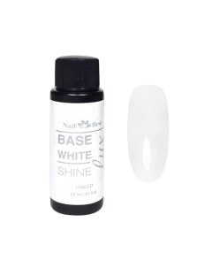 База белая камуфлирующая Lux Base White Shine c шиммером Nail best