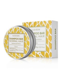 Твердый шампунь для волос SHAMPOO BAR Цитрус 60 Alisa bon
