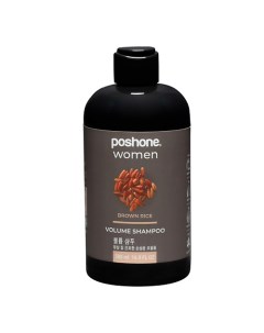 Шампунь Women Brown Rice для нормальных сухих и поврежденных волос для придания объема 500 Poshone